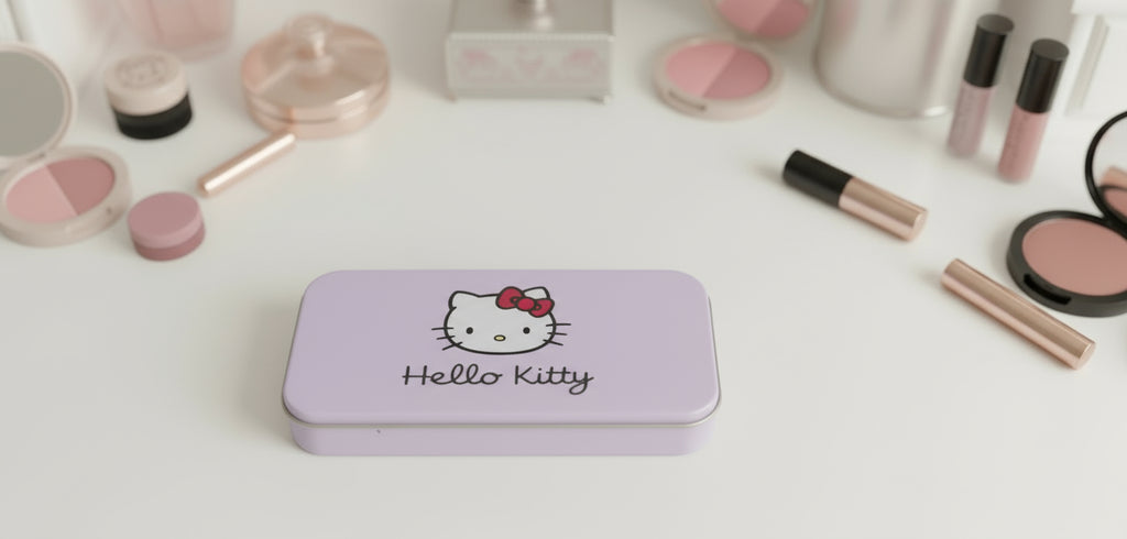 Purple case with Hello Kitty design on a white background